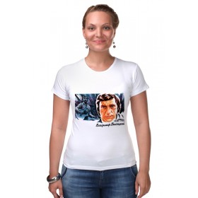 Женская футболка стрэйч с принтом Владимир Высоцкий ,  |  | 