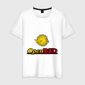 Мужская футболка хлопок с принтом Open BSD , 100% хлопок | прямой крой, круглый вырез горловины, длина до линии бедер, слегка спущенное плечо. | Тематика изображения на принте: linux | openbsd | линукс | программа | софт