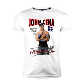 Мужская футболка премиум с принтом John Cena Extreme Rules , 92% хлопок, 8% лайкра | приталенный силуэт, круглый вырез ворота, длина до линии бедра, короткий рукав | wwe | бои без правил | джон сина