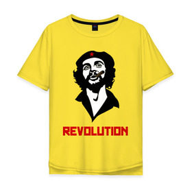 Мужская футболка хлопок Oversize с принтом Che Guevara Revolution , 100% хлопок | свободный крой, круглый ворот, “спинка” длиннее передней части | че гевара