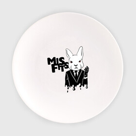 Тарелка с принтом Кролик misfits , фарфор | диаметр - 210 мм
диаметр для нанесения принта - 120 мм | misfits
