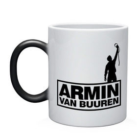 Кружка хамелеон с принтом Armin van buuren , керамика | меняет цвет при нагревании, емкость 330 мл | addicted | buuren | van | аrmin