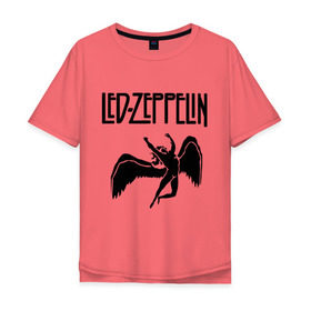 Мужская футболка хлопок Oversize с принтом Led Zeppelin , 100% хлопок | свободный крой, круглый ворот, “спинка” длиннее передней части | led zeppelin