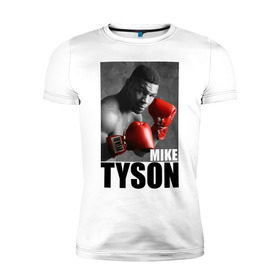 Мужская футболка премиум с принтом Mike Tyson , 92% хлопок, 8% лайкра | приталенный силуэт, круглый вырез ворота, длина до линии бедра, короткий рукав | Тематика изображения на принте: майк тайсон