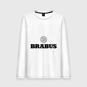 Мужской лонгслив хлопок с принтом Brabus , 100% хлопок |  | benz | brabus | logo | mercedes | авто | брабус | лого | мерс | мерседес бенс