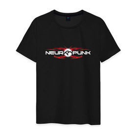 Мужская футболка хлопок с принтом Neuropunk RED , 100% хлопок | прямой крой, круглый вырез горловины, длина до линии бедер, слегка спущенное плечо. | dnb | neurofunk | neuropunk | neuropunk   это подкаст и серия вечеринок от лейбла tamrecords.tamrecords | нейропанк