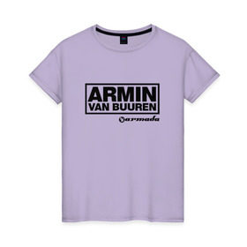 Женская футболка хлопок с принтом Armin van Buuren , 100% хлопок | прямой крой, круглый вырез горловины, длина до линии бедер, слегка спущенное плечо | armada | armin van buuren | trance | армин