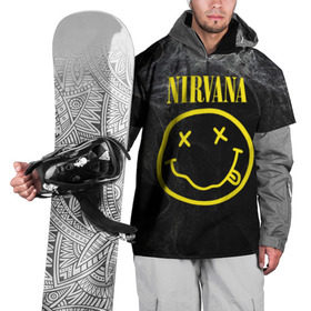 Накидка на куртку 3D с принтом Nirvana , 100% полиэстер |  | cobain | curt | nirvana | rock | smile | кобейн | курт | рок | смайл