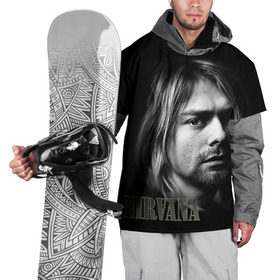 Накидка на куртку 3D с принтом Nirvana , 100% полиэстер |  | cobain | curt | nirvana | rock | кобейн | курт | рок