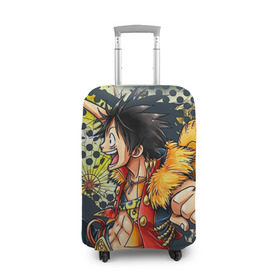 Чехол для чемодана 3D с принтом One Piece , 86% полиэфир, 14% спандекс | двустороннее нанесение принта, прорези для ручек и колес | anime | one piece | аниме | ван пис