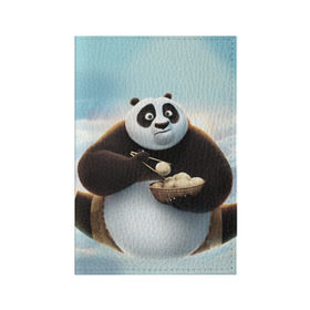Обложка для паспорта матовая кожа с принтом Кунг фу панда , натуральная матовая кожа | размер 19,3 х 13,7 см; прозрачные пластиковые крепления | панда