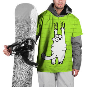 Накидка на куртку 3D с принтом Simon`s cat 3 , 100% полиэстер |  | fitness | kitty | simon cat | simons | simons cat | голодный кот | для жирных | для толстых | жир | кот | кот саймона | котик | кошка | с котами | саймон | спорт | толстая | толстый | фитнес | фитнесс