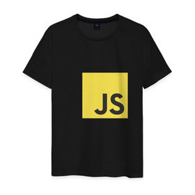 Мужская футболка хлопок с принтом JS return true, (black) , 100% хлопок | прямой крой, круглый вырез горловины, длина до линии бедер, слегка спущенное плечо. | javascript | js | программист