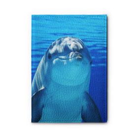 Обложка для автодокументов с принтом Дельфин , натуральная кожа |  размер 19,9*13 см; внутри 4 больших “конверта” для документов и один маленький отдел — туда идеально встанут права | вода | дельфин | море | отдых | отпуск | подводный мир | туризм