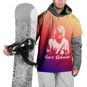 Накидка на куртку 3D с принтом Kurt Cobain , 100% полиэстер |  | Тематика изображения на принте: nirvana |  курт кобейн | нирвана | рок