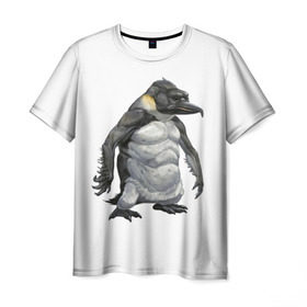 Мужская футболка 3D с принтом Пингвинопитек , 100% полиэфир | прямой крой, круглый вырез горловины, длина до линии бедер | лженаука | пингвин
