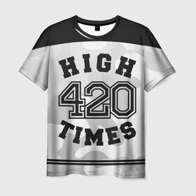 Мужская футболка 3D с принтом High Times 420 Camo , 100% полиэфир | прямой крой, круглый вырез горловины, длина до линии бедер | camouflage | камо | камуфляж