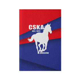 Обложка для паспорта матовая кожа с принтом CSKA est. 1911 , натуральная матовая кожа | размер 19,3 х 13,7 см; прозрачные пластиковые крепления | армейцы | болельщик | кони | красно синие | фанат | футбол | футболист | цска