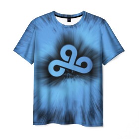 Мужская футболка 3D с принтом Team Cloud9 , 100% полиэфир | прямой крой, круглый вырез горловины, длина до линии бедер | cloud9 | csgo | dota. cs | dota2 | team cloud9 | дота | киберспорт | клауд9 | кс | ксго | облака