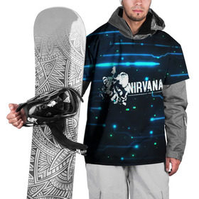 Накидка на куртку 3D с принтом Схема Nirvana (Курт Кобейн) , 100% полиэстер |  | Тематика изображения на принте: kurt cobain | микросхема | нирвана | плата