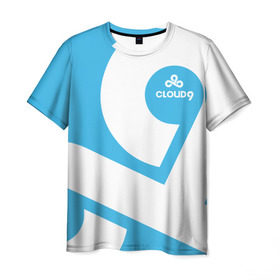 Мужская футболка 3D с принтом cs:go - Cloud 9 (2018 Style) , 100% полиэфир | прямой крой, круглый вырез горловины, длина до линии бедер | 0x000000123 | 9 | cloud9 | csgo | клауд | кс го
