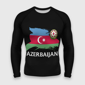 Мужской рашгард 3D с принтом Азербайджан ,  |  | azerbaijan | azerbaycan | baku | sssr | азербайджан | азербайджанская | азия | айзербайджан | баку | карта | мусульмане | народ | республика | советский союз | ссср | страна | флаг
