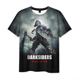 Мужская футболка 3D с принтом Darksiders: Wrath of War , 100% полиэфир | прямой крой, круглый вырез горловины, длина до линии бедер | Тематика изображения на принте: 