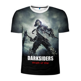 Мужская футболка 3D спортивная с принтом Darksiders: Wrath of War , 100% полиэстер с улучшенными характеристиками | приталенный силуэт, круглая горловина, широкие плечи, сужается к линии бедра | 