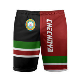 Мужские шорты 3D спортивные с принтом CHECHNYA (Чечня) ,  |  | Тематика изображения на принте: chechnya | грозный | кавказ | кавказец | кадыров | республика | северный | флаг | чех | чечен | чеченец | чеченка | чеченская | чечня
