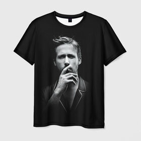 Мужская футболка 3D с принтом Ryan Gosling , 100% полиэфир | прямой крой, круглый вырез горловины, длина до линии бедер | ryan gosling | актер | райан гослинг