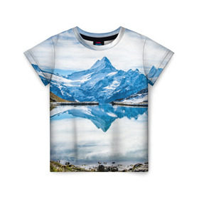 Детская футболка 3D с принтом Альпы , 100% гипоаллергенный полиэфир | прямой крой, круглый вырез горловины, длина до линии бедер, чуть спущенное плечо, ткань немного тянется | австрия | альпийские горы | альпийский хребет | альпы | германия | горное озеро | горные лыжи | европа | италия | лихтенштейн | пейзаж | природа | словения | сноуборд | франция | швейцария