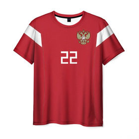 Мужская футболка 3D с принтом Дзюба ЧМ 2018 , 100% полиэфир | прямой крой, круглый вырез горловины, длина до линии бедер | dzyuba | дзюба | мира | россии | россия | сборная | форма | чемпионат