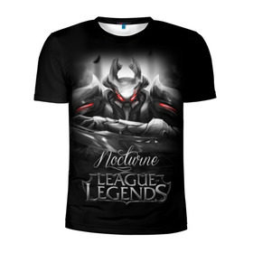 Мужская футболка 3D спортивная с принтом League of Legends, Nocturne , 100% полиэстер с улучшенными характеристиками | приталенный силуэт, круглая горловина, широкие плечи, сужается к линии бедра | league of legends | lol | nocturne | игры | киберспорт | компьютерные игры | лига легенд | ноктюрн