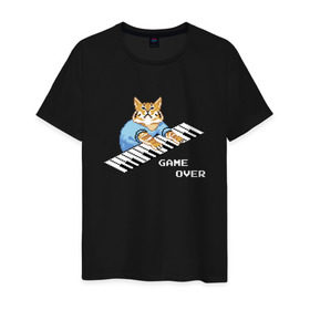 Мужская футболка хлопок с принтом IT CROWD 8 bit cat , 100% хлопок | прямой крой, круглый вырез горловины, длина до линии бедер, слегка спущенное плечо. | 8 bit cat | 8 бит кот | cat | game | game over | it crowd | old gamer | компьютерщики | котики | котэ | майка роя