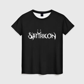 Женская футболка 3D с принтом Satyricon , 100% полиэфир ( синтетическое хлопкоподобное полотно) | прямой крой, круглый вырез горловины, длина до линии бедер | Тематика изображения на принте: black metal | metal | rock | satyricon | метал | рок