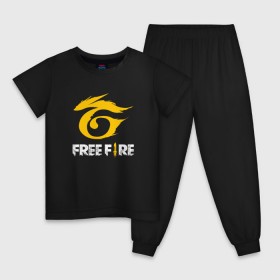 Детская пижама хлопок с принтом GARENA FREE FIRE , 100% хлопок |  брюки и футболка прямого кроя, без карманов, на брюках мягкая резинка на поясе и по низу штанин
 | free fire | garena | garena free fire | гарена | гарена фри фаер | фри фаер
