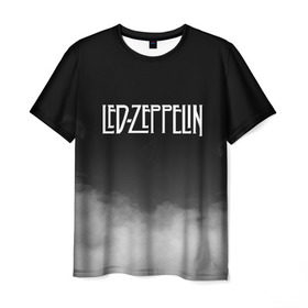 Мужская футболка 3D с принтом LED ZEPPELIN , 100% полиэфир | прямой крой, круглый вырез горловины, длина до линии бедер | led zeppelin | джимми пейдж | лед зеппелин