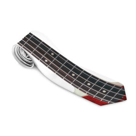 Галстук 3D с принтом Бас-гитара , 100% полиэстер | Длина 148 см; Плотность 150-180 г/м2 | бас гитара | музыкальный инструмент