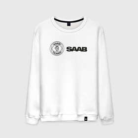 Мужской свитшот хлопок с принтом Saab Black Logo , 100% хлопок |  | auto | saab | scania | авто | автомобиль | ам | машина | сааб