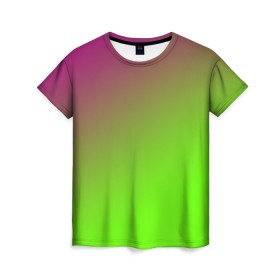 Женская футболка 3D с принтом Кислотная , 100% полиэфир ( синтетическое хлопкоподобное полотно) | прямой крой, круглый вырез горловины, длина до линии бедер | gradient | summer | textures | tie dye | абстракт | градиент | лето | переход | радуга | тай дай | текстура | текстуры | хиппи | цвета
