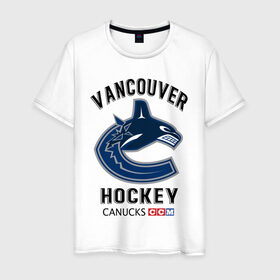 Мужская футболка хлопок с принтом VANCOUVER CANUCKS NHL , 100% хлопок | прямой крой, круглый вырез горловины, длина до линии бедер, слегка спущенное плечо. | canada | canucks | hockey | nhl | sport | usa | vancouver | акула | ванкувер | канада | кэнакс | логотип | нхл | спорт | хоккей | челюсти