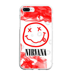 Чехол для iPhone 7Plus/8 Plus матовый с принтом NIRVANA / НИРВАНА , Силикон | Область печати: задняя сторона чехла, без боковых панелей | band | cobain | face | kurt | logo | music | nirvana | rock | rocknroll | группа | кобейн | курт | лого | логотип | музыка | музыкальная | нирвана | рожица | рок | рокнролл | символ