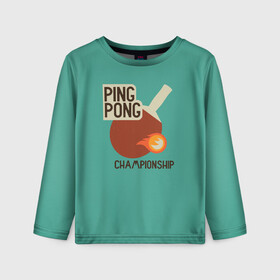Детский лонгслив 3D с принтом ping-pong , 100% полиэстер | длинные рукава, круглый вырез горловины, полуприлегающий силуэт
 | ping pong | sport | tennis | настольный теннис | пинг понг | ракетка | спорт | теннис