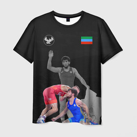 Мужская футболка 3D с принтом Dagestan wrestling (Uguev) , 100% полиэфир | прямой крой, круглый вырез горловины, длина до линии бедер | dagestan | freestyle | team | uguev | wrestling | борьба | вольная | дагестан | завур | заур | кавказ | олимпийский | республика | сборная | угуев | федерация | хасавюрт | чемпион