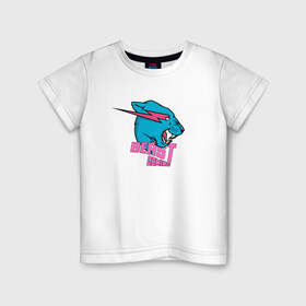 Детская футболка хлопок с принтом Mr Beast Gaming , 100% хлопок | круглый вырез горловины, полуприлегающий силуэт, длина до линии бедер | arts | games | gaming | mr beast | youtube | арты | блогеры | мистер бист | ютуберы
